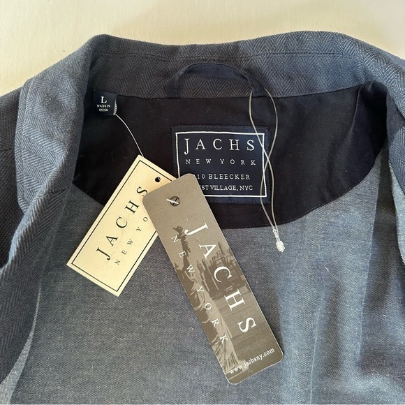 JACHS Troy Herringbone Unstructured Herringbone Blazer Large New - Picture 13 of 16